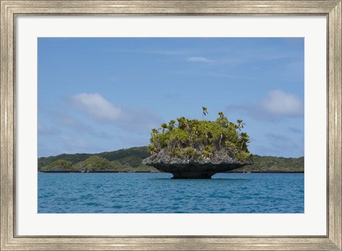 Framed Lagoon inside volcanic caldera, Fiji Print