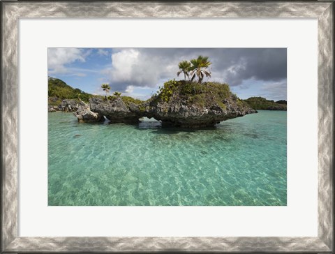 Framed Island of Fulanga, Fiji Print