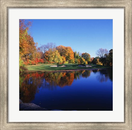 Framed Trees in a golf course, Patterson Club, Fairfield, Connecticut Print