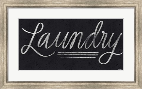 Framed Laundry Chalkboard Print