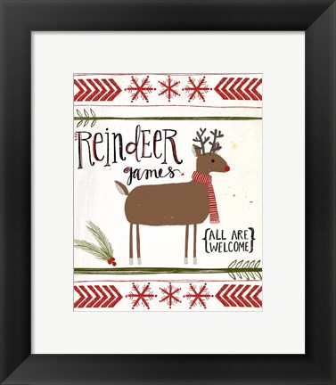 Framed Reindeer Games Print