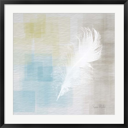 Framed White Feather Abstract II Print