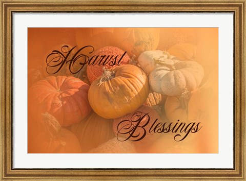 Framed Harvest Blessings I Print