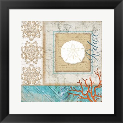 Framed Coastal Sand Dollar Print