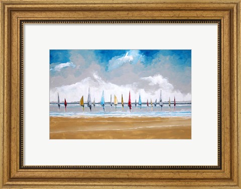 Framed Boats III Print