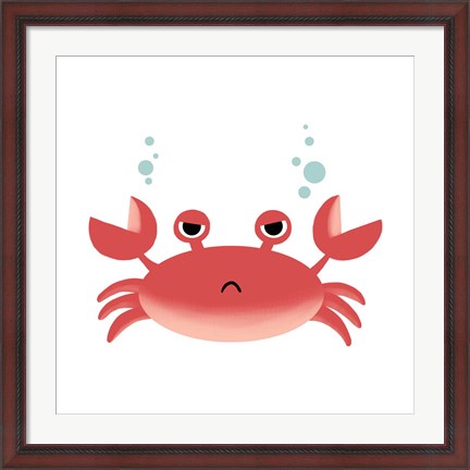 Framed Sea Creatures - Crab Print