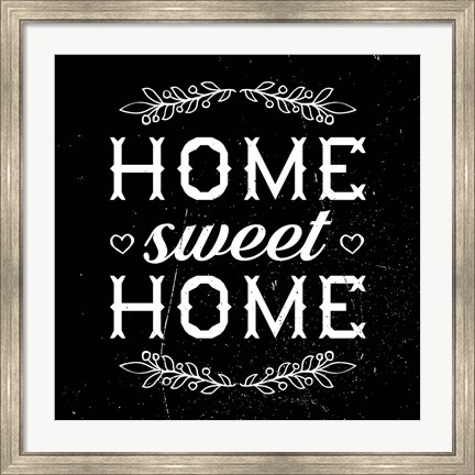 Framed Home Sweet Home-Black Print