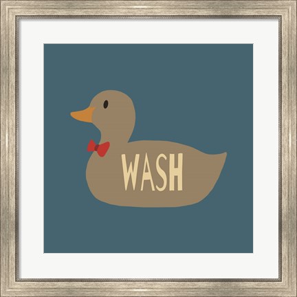 Framed Duck Family Boy Wash Print