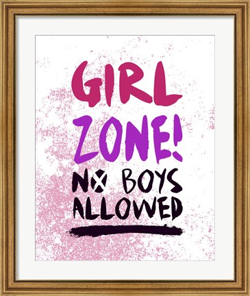 Framed Girl Zone-Grunge Print