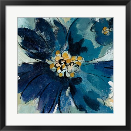 Framed Inky Floral III Print