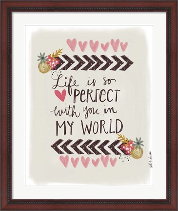 Framed Love the Life You Live Print