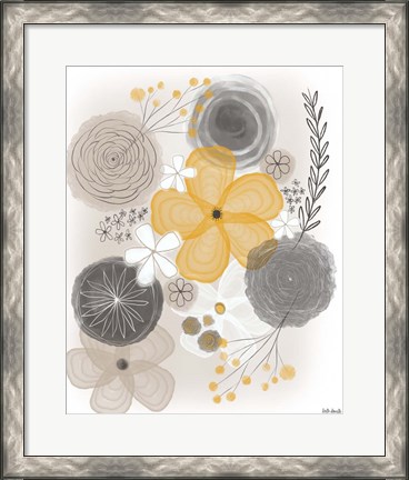 Framed Yellow Floral II Print