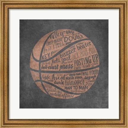 Framed Basketball Terms Print