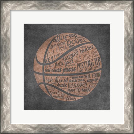 Framed Basketball Terms Print