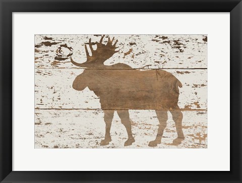 Framed Moose in Reverse Print