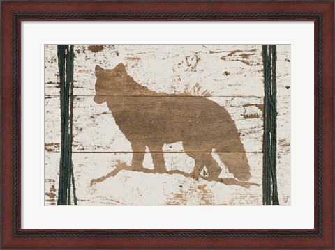 Framed Coyote in Reverse Print