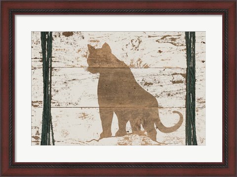 Framed Cougar in Reverse Print