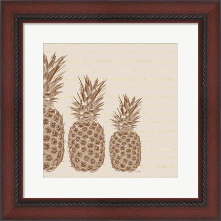 Framed Pineapples - Left Three Print