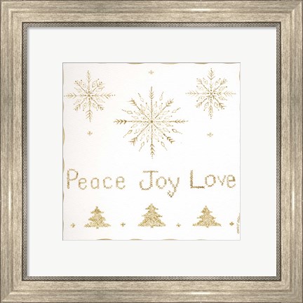 Framed Peace, Joy, Love Print