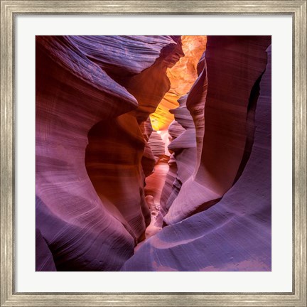 Framed Fire In Canyon Print