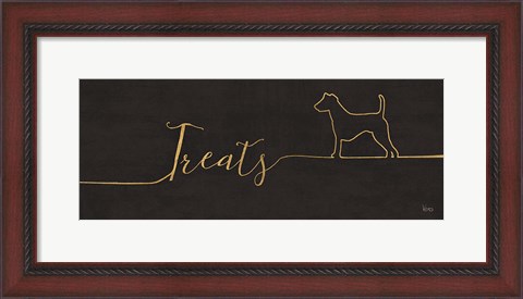 Framed Underlined Dogs III Black Print