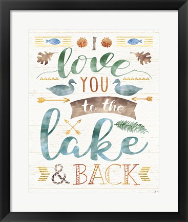 Framed Lake Love II Print