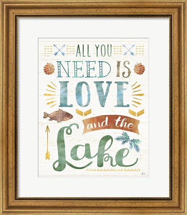 Framed Lake Love I Print