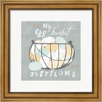 Framed Fresh Eggs III Print