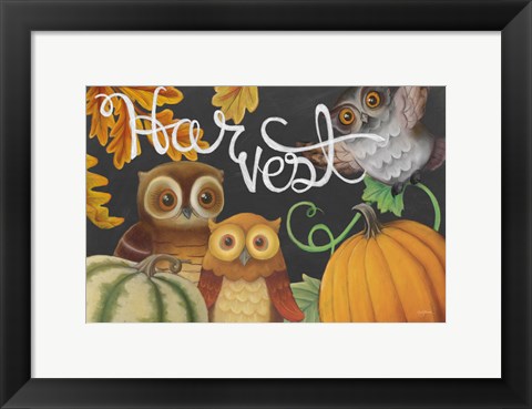 Framed Harvest Owl IV Print