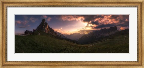 Framed Sunset in the Valley Print