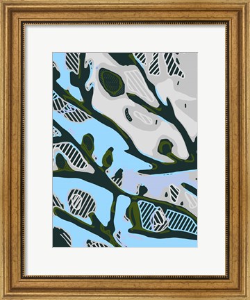 Framed Abstract Tree Limbs I Print