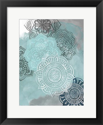 Framed Ink Blot Mandala II Print