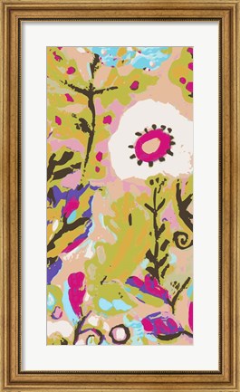 Framed Pink Boho Floral II Print