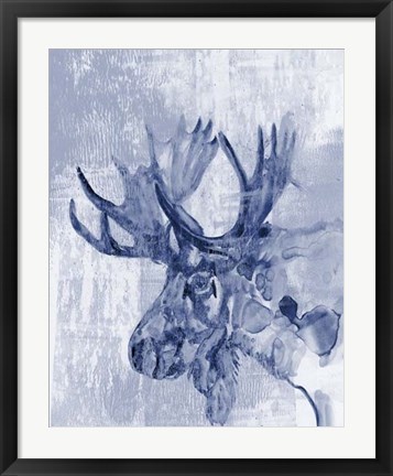 Framed Indigo Moose Print