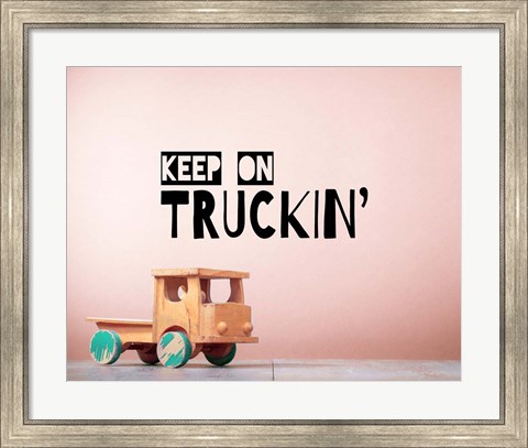 Framed Keep On Truckin&#39; Brown Print