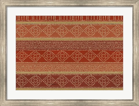 Framed Batik Stripes I Print