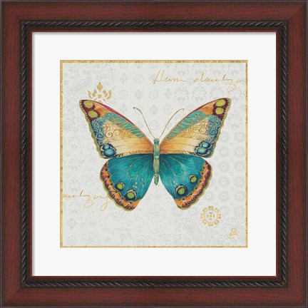 Framed Bohemian Wings Butterfly II Print
