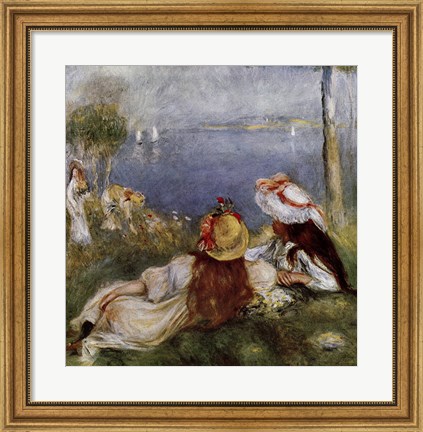 Framed Filles au bord de la mer Print