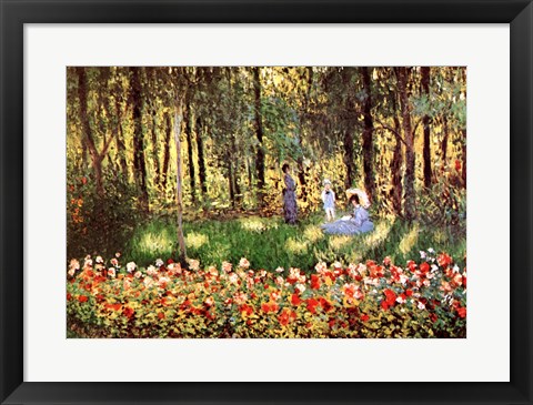 Framed Family in Garden, Argenteuil Print