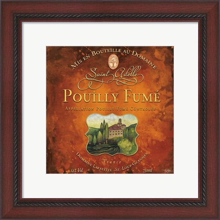 Framed Still Life Wine Label Square VI Print