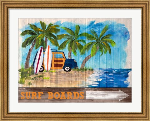 Framed Surf Boards Print