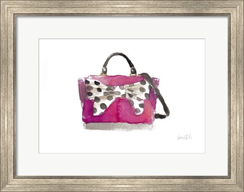 Framed Watercolor Bow Satchel II Print