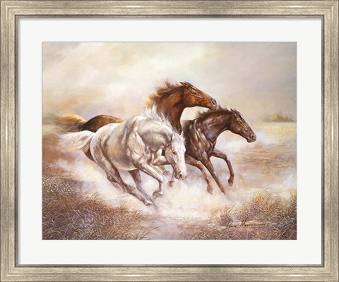 Framed Wild Horses I Print