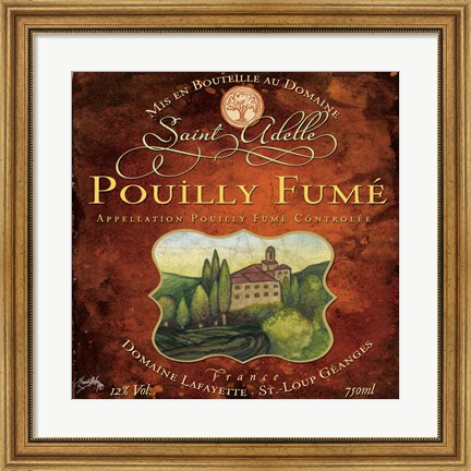 Framed Wine Label II Print