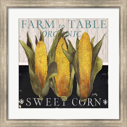 Framed Vegetable Farm Fresh I Print