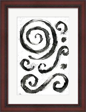 Framed Tribal Swirls IV Print