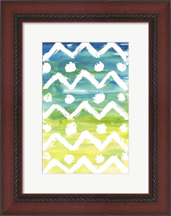 Framed Watercolor Pattern III Print