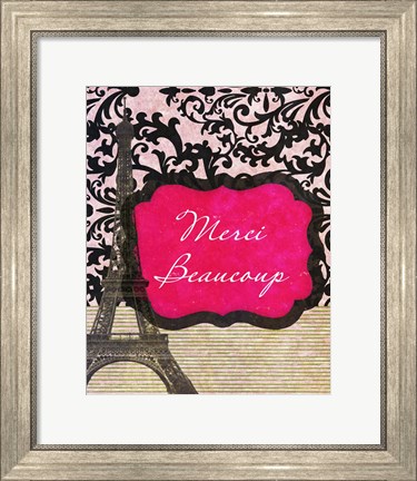 Framed Merci Beaucoup Print