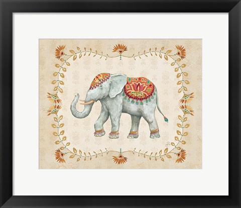 Framed Elephant Walk V Print