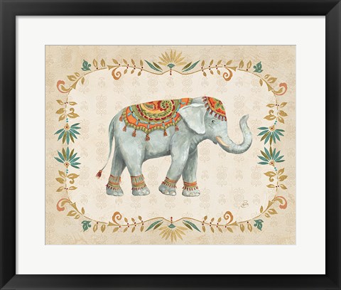 Framed Elephant Walk II Print